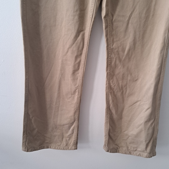 RM Williams Mens light Tan Cotton core straight leg high rise Trousers Size 38R - Picture 5 of 16